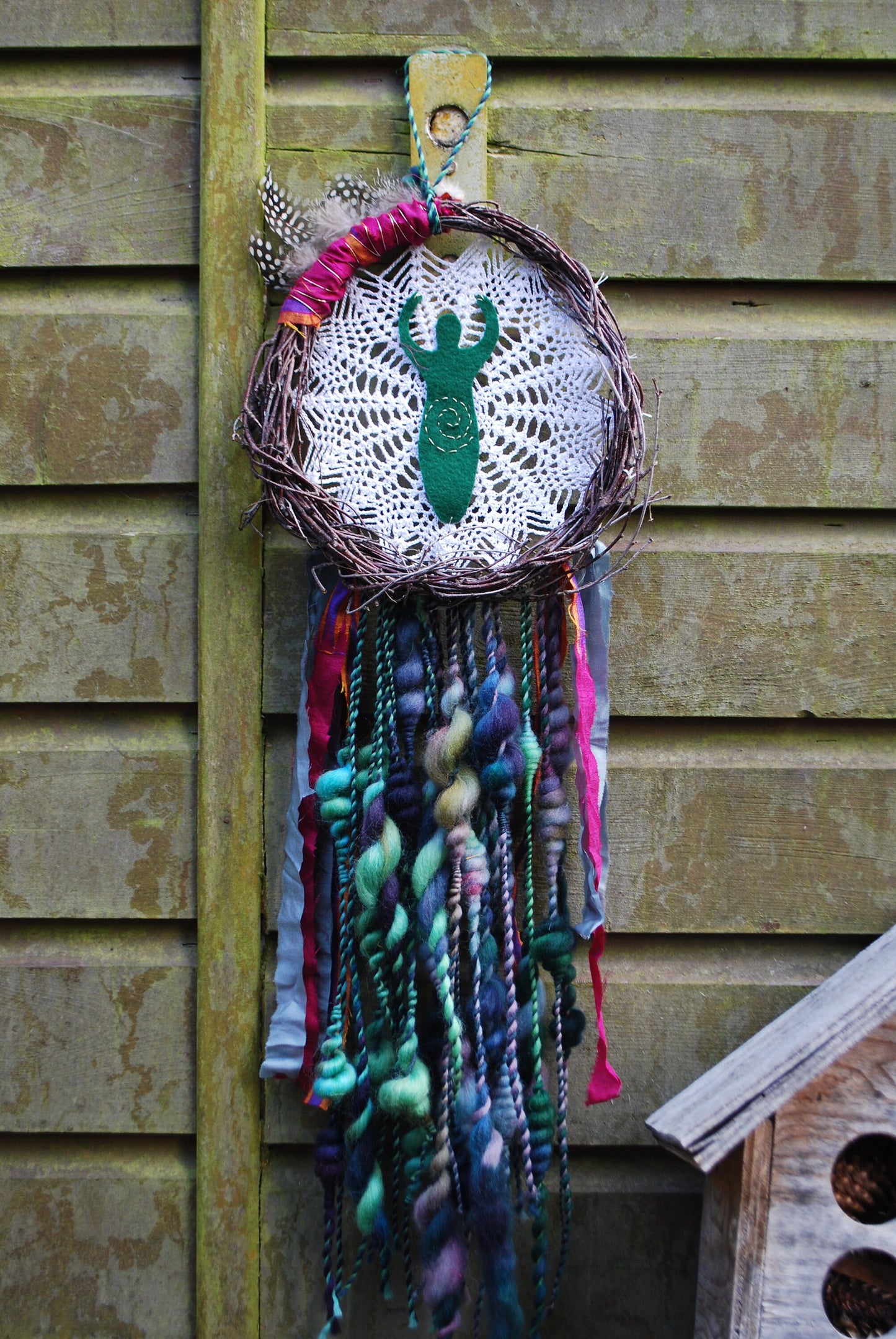 Großer Traumfänger Dreamchatcher Wandbehang Boho Göttin Goddess Pagan Hexen Deko