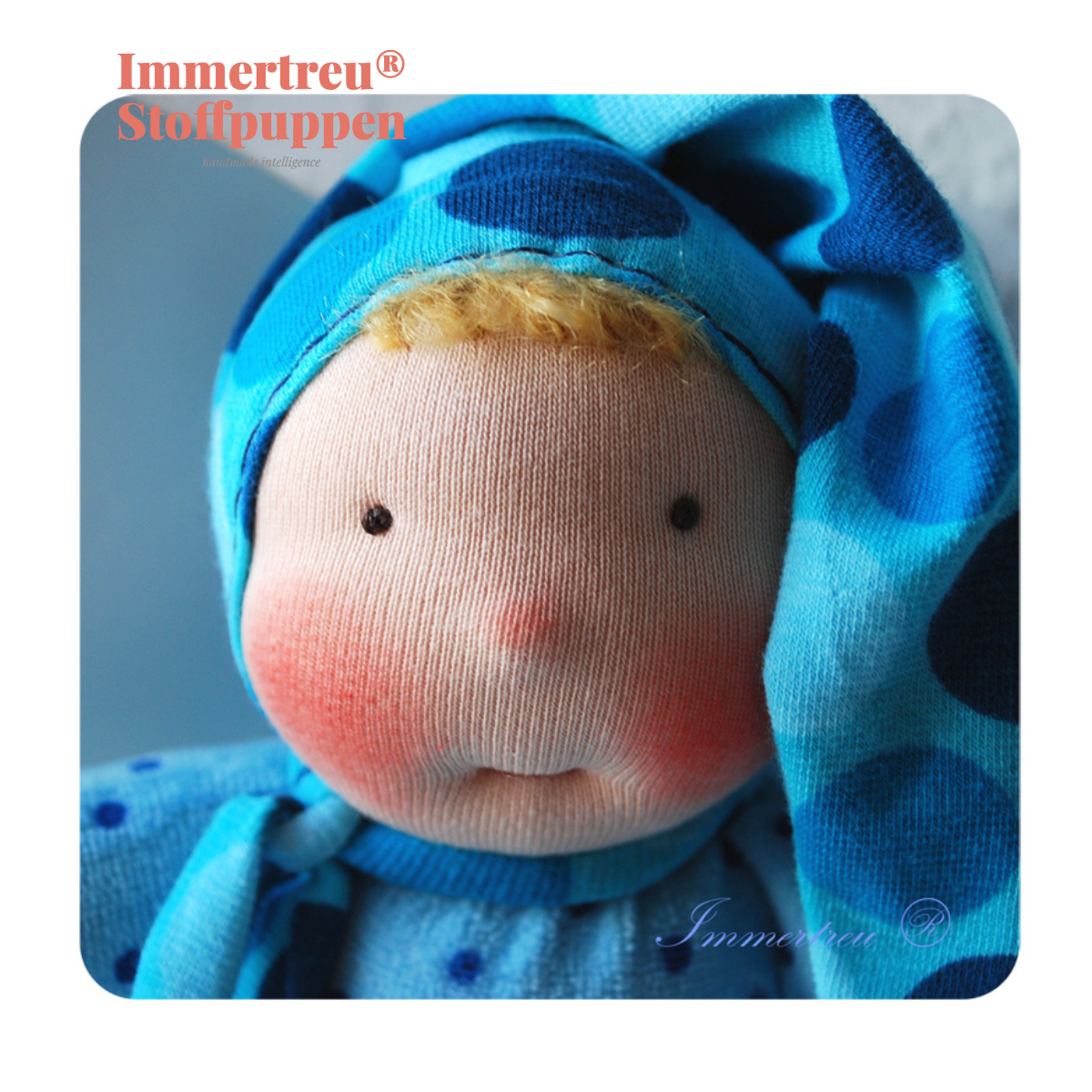 Stoffpuppe nach Wunsch von Immertreu, Erstlingspüppchen, Meine erste Puppe. Wunschbestellung, auch mit Namen.