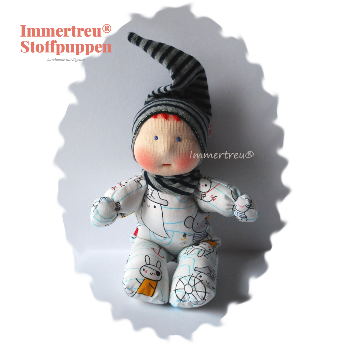 Stoffpuppe nach Wunsch von Immertreu, Erstlingspüppchen, Meine erste Puppe. Wunschbestellung, auch mit Namen.