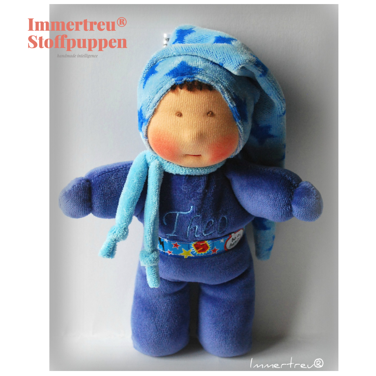 Stoffpuppe nach Wunsch von Immertreu, Erstlingspüppchen, Meine erste Puppe. Wunschbestellung, auch mit Namen.