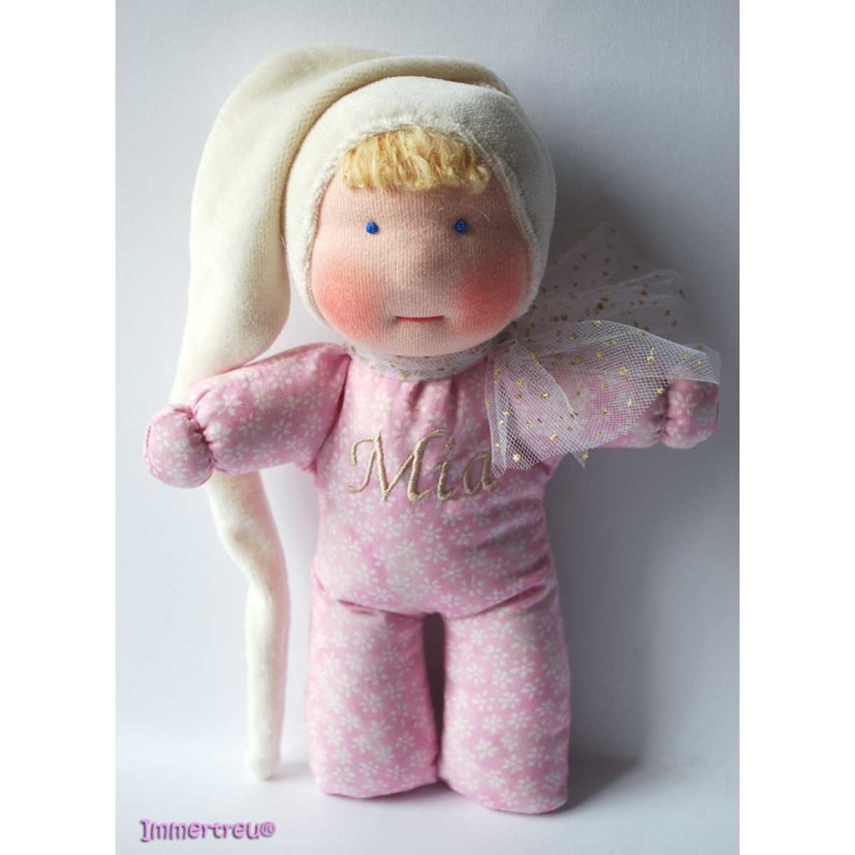 Stoffpuppe nach Wunsch von Immertreu, Erstlingspüppchen, Meine erste Puppe. Wunschbestellung, auch mit Namen.