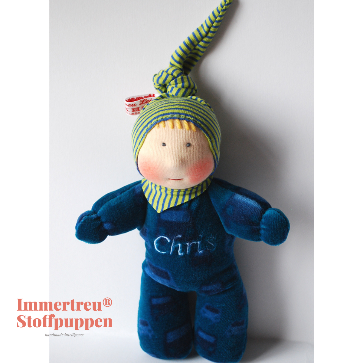 Stoffpuppe nach Wunsch von Immertreu, Erstlingspüppchen, Meine erste Puppe. Wunschbestellung, auch mit Namen.