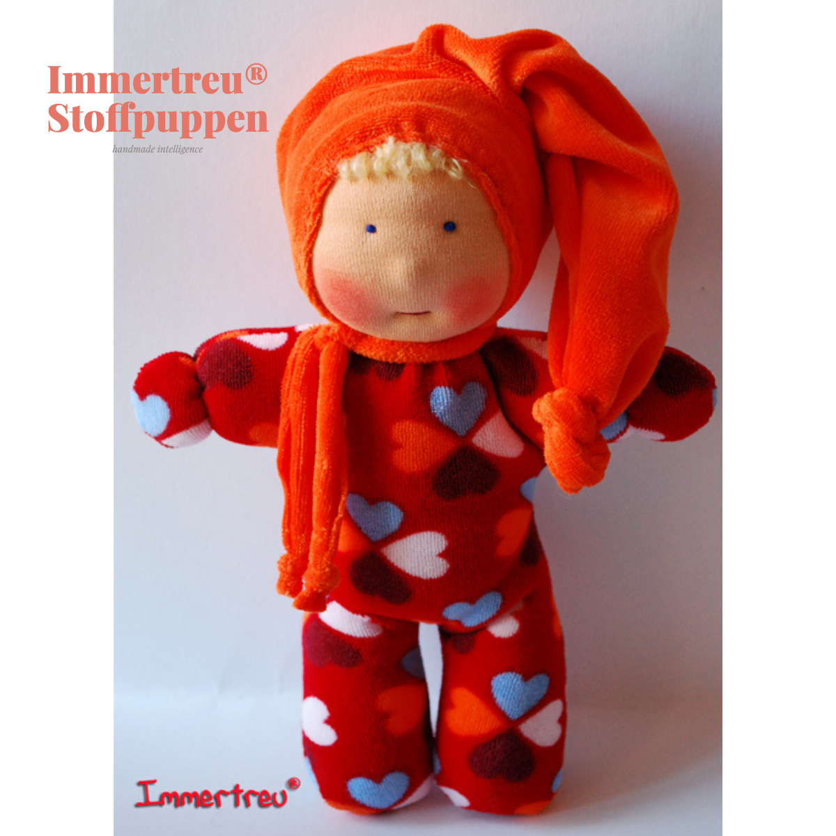 Stoffpuppe nach Wunsch von Immertreu, Erstlingspüppchen, Meine erste Puppe. Wunschbestellung, auch mit Namen.