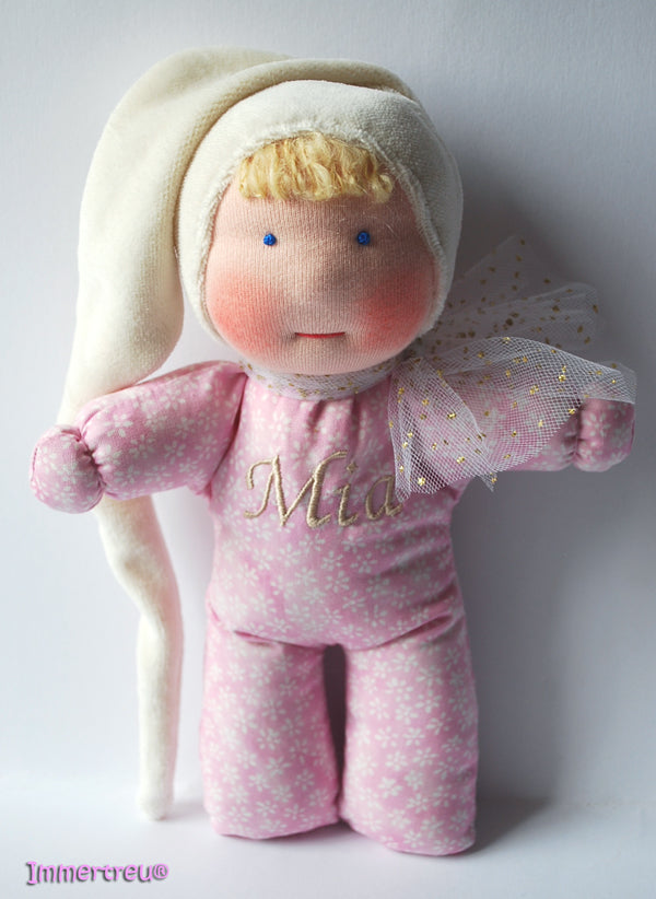 Stoffpuppe nach Wunsch von Immertreu, Erstlingspüppchen, Meine erste Puppe. Wunschbestellung, auch mit Namen.