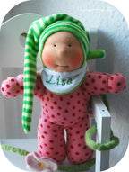Stoffpuppe nach Wunsch von Immertreu, Erstlingspüppchen, Meine erste Puppe. Wunschbestellung, auch mit Namen.