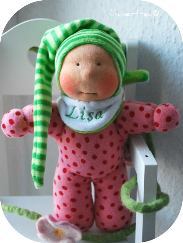 Stoffpuppe nach Wunsch von Immertreu, Erstlingspüppchen, Meine erste Puppe. Wunschbestellung, auch mit Namen.