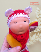 Stoffpuppe handgemacht - Waldorfart Puppe aus Stoff - Geschenk zur Geburt - Schlafpüppchen